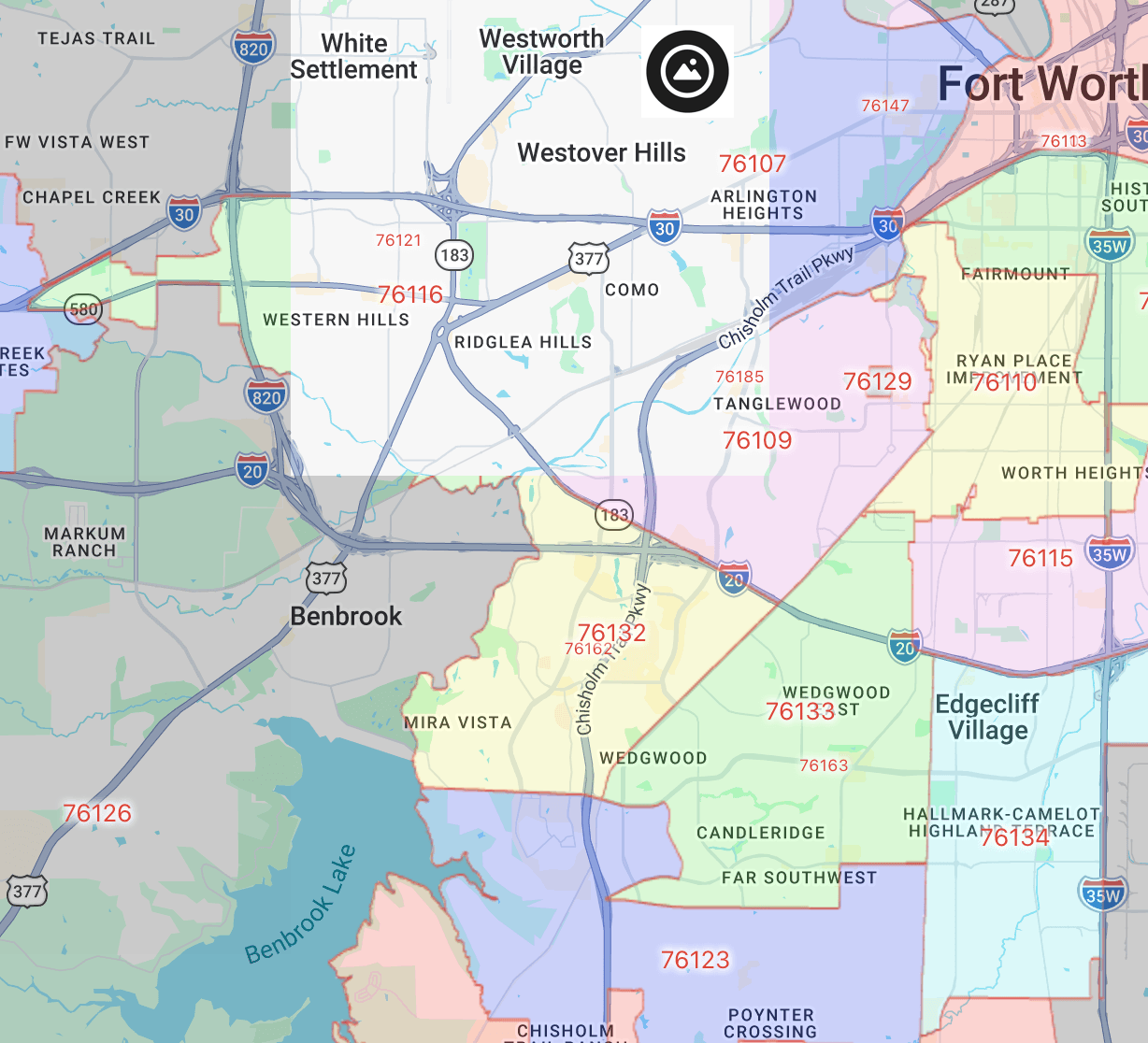 Benbrook-Texas-Map